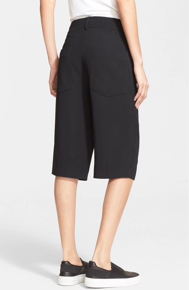 Bermudas largas informales negras lisas Helmut Lang 196629 para mujer talla 2 Foto 2 de 3