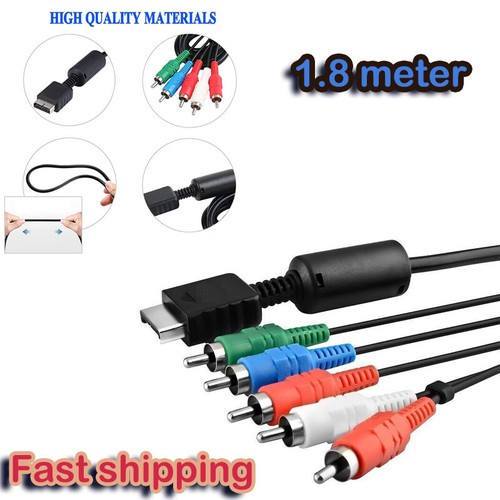 1.8m Component RCA AV Video-Audio Cable Cord for SONY Playstation 2 3 PS2 PS3