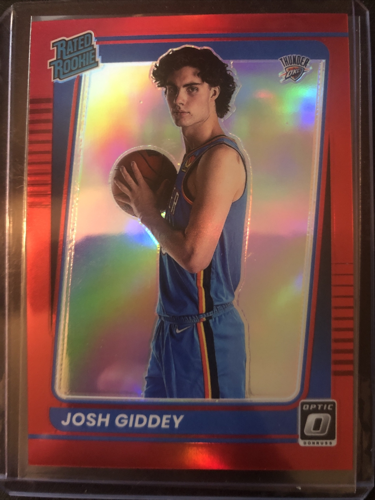 21-22 Panini Donruss Optic Josh Giddey Rated Rookie /99 Red Prizm Holo OKC #152