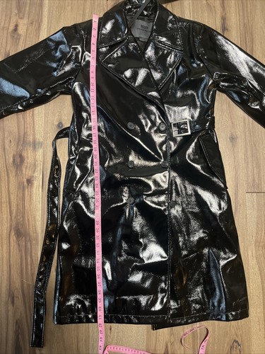 ZARA WOMAN NWT FW23 STEVEN MEISEL TRENCH COAT WITH BELT BLACK 3548/990 XS-S# Al - Picture 10 of 18