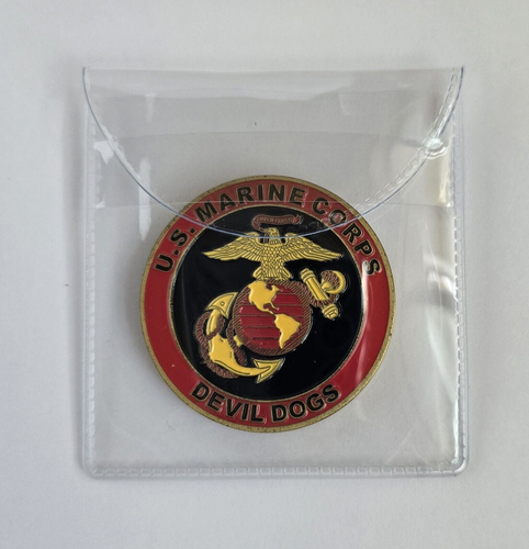 US Marine Corps Semper FI Devil Dogs Challenge Coin 1.5 inch - Picture 5 of 6