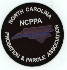NORTH CAROLINA NC PROBATION PAROLE ASSOCIATION SHOULDER PATCH POLICE SHERIFF