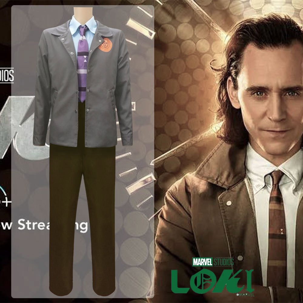 Loki Cosplay Uniform Costume Time Variance Authority TVA Halloween