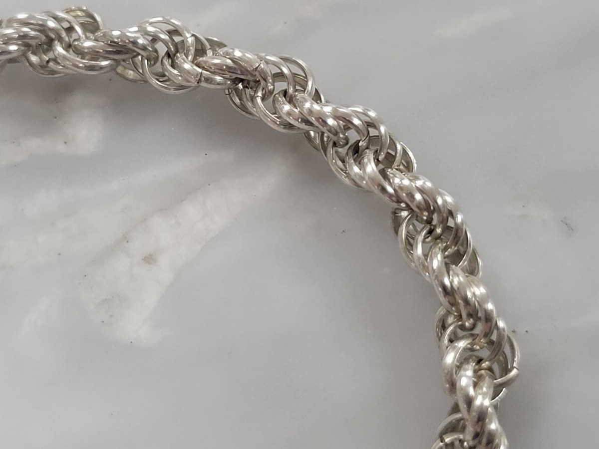 Vintage Sterling Silver 5.7mm Prince Of Wales Chain Bracelet Vintage Sterling Silver 5.7mm Prince Of Wales Chain Bracelet