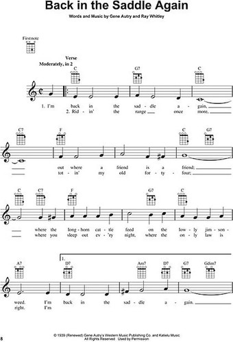 Cowboy Songs for Ukulele - Picture 4 of 5