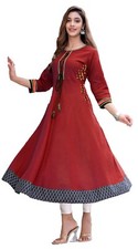 YASH GALLERY Women's Cotton Floral Print Anarkali Kurta