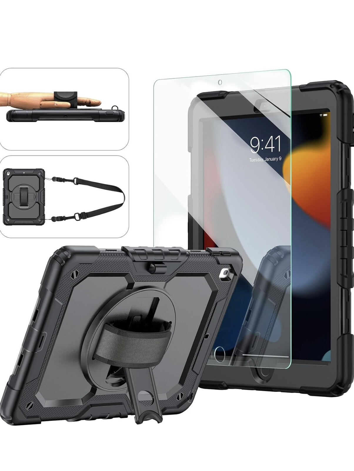 iPad 9Th/8Th/7Th Generation Case iPad 10.2 Case 2021/2020/2019 Kid Proof Ambison-image