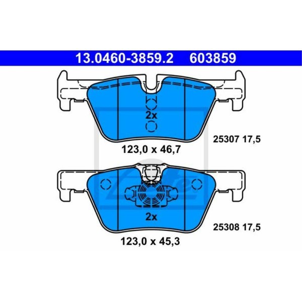 ATE BremsbeläGe Bremsbelegsatz Hinten Passend FüR BMW 1Er 3Er Touring-image