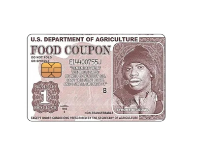 SLUG THUG "Food Crackhead" Funny Credit / Debit Card Skin Cover Decal Sticker *SMALL CHIP