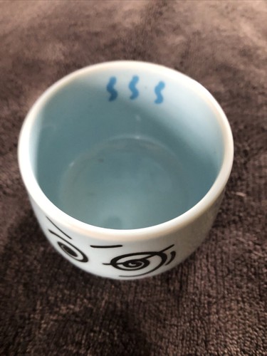Arita Ware - Sake Cup betrunkenes Gesicht - Babyblau Mizuomon Ofen - Japan Import - Bild 5 von 5