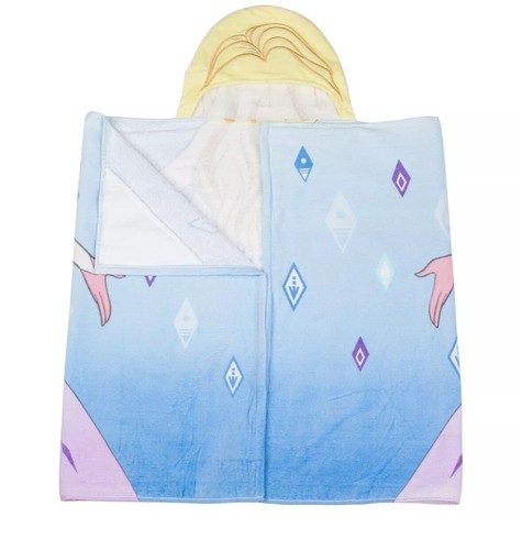 Frozen 863108 Disney Elsa Hooded Poncho Towel, Blue - Picture 3 of 3