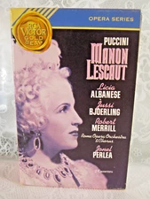 Set of 2 New TAPE CASSETTES Puccini MANON LESCAUT L. Albanese, J. Bjoerling,...