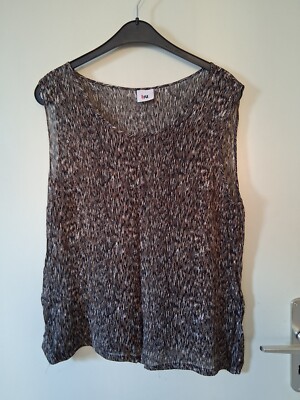 leichte Bluse, tru, braun-schwarz meliert, Gr. 44, Nr. 413