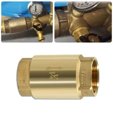 1 1/4" Check Valve Female Pipe Thread One Way No Lead Construction Brass