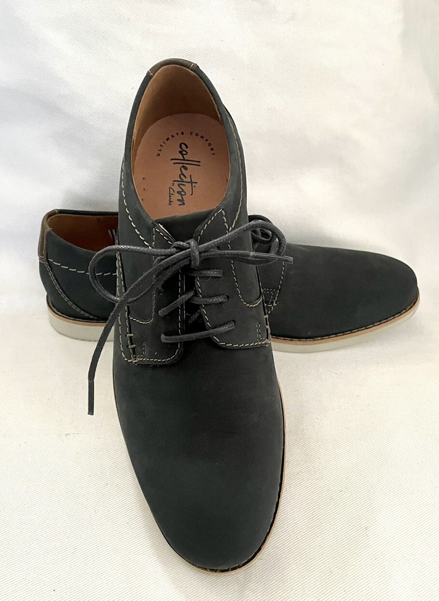 Collection by Clarks Mens Oxford Shoes Navy Nubuck Lace Up  display picture 1