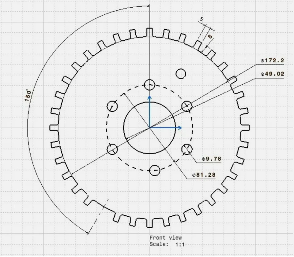 36-1T Crank Trigger Wheel suit ATI Balancer Wheel for EFI Conversions - Image 2 of 4