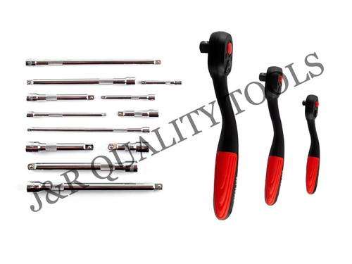 VCT 15pc Ratchet & Extension Bar Wrench Set PRO GRADE Shop Tools - 第 1/7 張圖片
