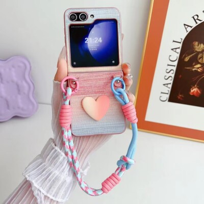 Love Rainbow Pattern Case For Samsung Galaxy Z Flip 6/5/4/3 Sports