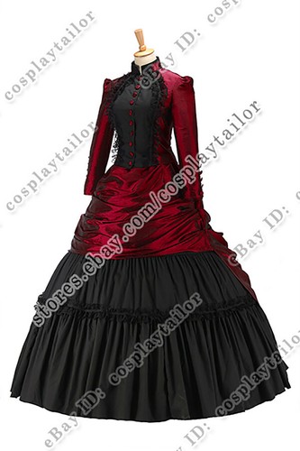 Marie Antoinette Gothic Lolita Steampunk Layered Evening Dress - Picture 54 of 87