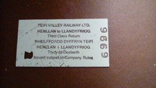 Teifi Valley Railway Henllan to Llandyfriog Ticket