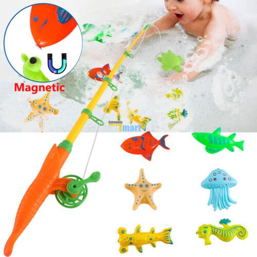 Magnetic Fishing Game Pool Toys for Kids - Bath Outdoor Indoor Water Table Fish