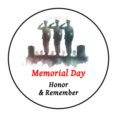 Memorial Day stickers labels tags envelope seals