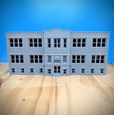 N-Scale - Large Brick School Belleville, Illi...