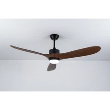 60" Ceiling Fan LED Light Remote Quiet DC Motor 6 Speed Adjustable Height