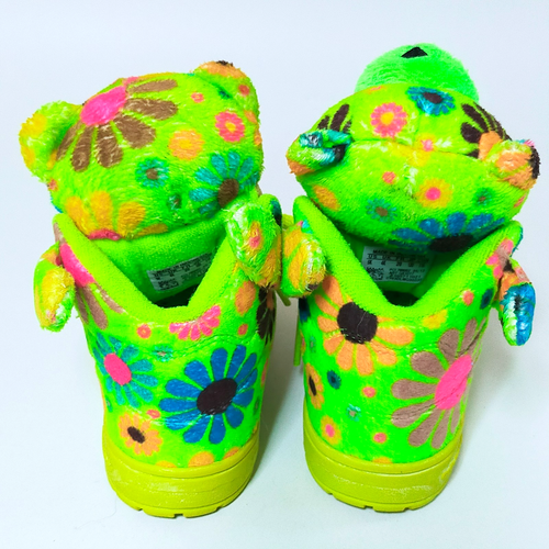 adidas Jeremy Scott Bear Plush High-Top Sneakers for Kids US 5K UK 4K JP 120 - Picture 6 of 11