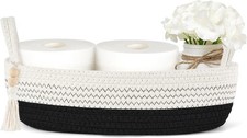 Boho Toilet Paper Basket Small Bathroom Storage Organizer Bin