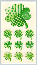 Frances Meyer Stickers SHAMROCKS 2.5X4.5 Vint...