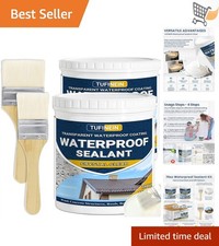Waterproof Sealant 70oz Clear Water-Based Coating for Roofs Walls Gardens Out...
