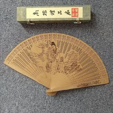 Sandalwood Fan Used Long Storage Decorative Artifact