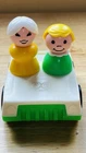 Fisher Price Little People green and white 2 seater with 2 people.Vintage