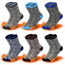 Kids Boys Girls Thick Socks 6 Pairs Thermal Socks Winter Socks Warm We...