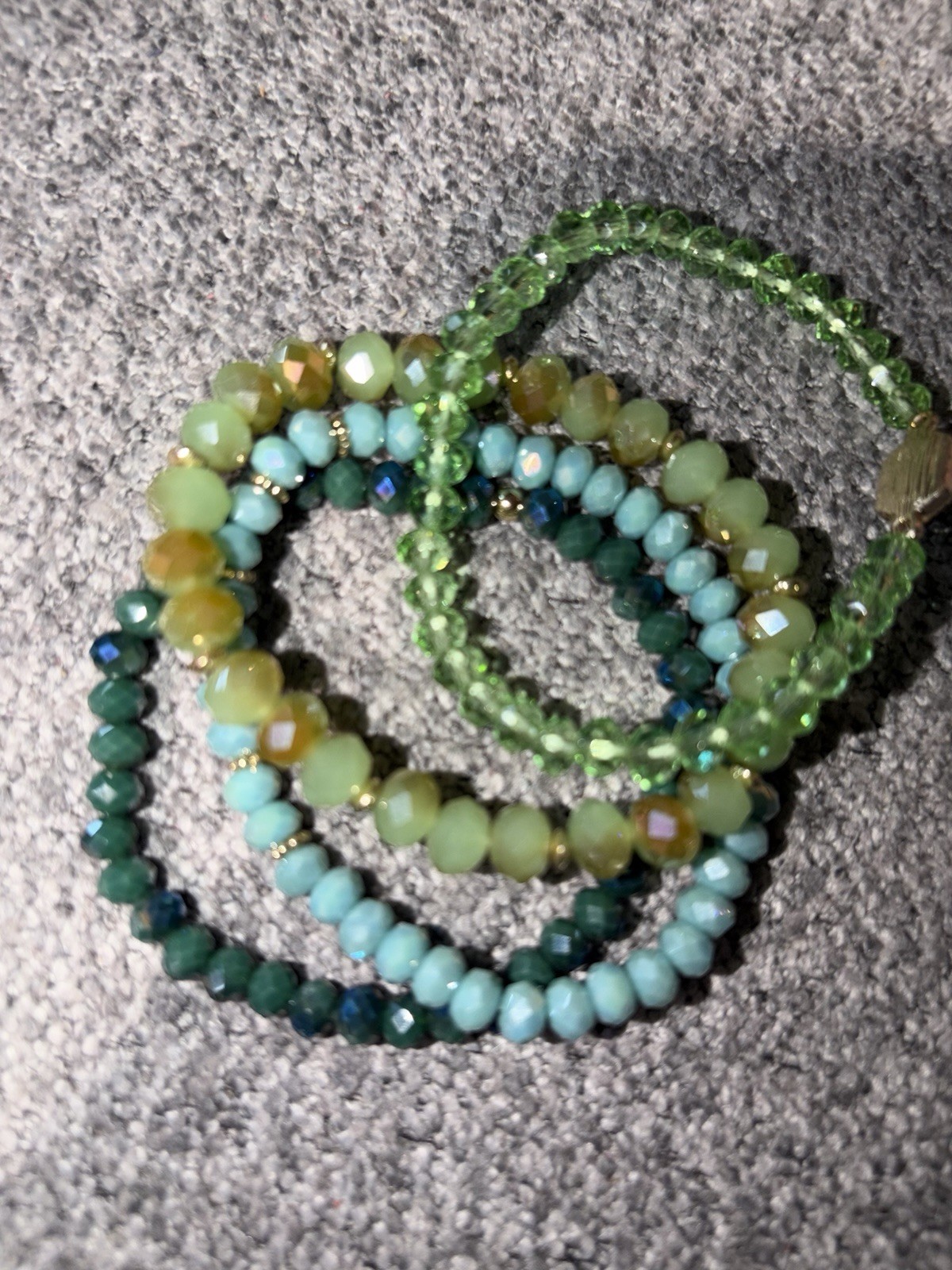 Erimish Green Stretch Bracelet Stack - image 1
