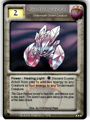 2000 Magi Nation Base Set Limited Edition Card C Crystal Arboll : Underneath Cre