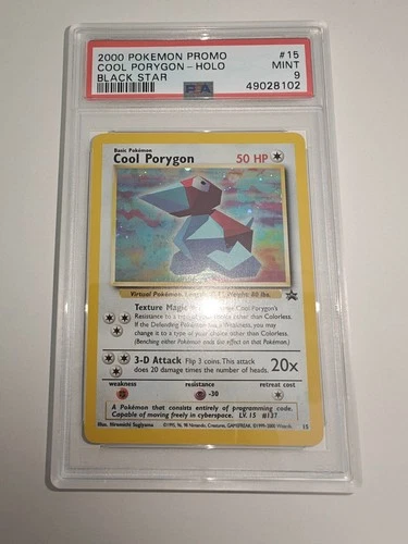 2000 Pokemon Black Star Cool Porygon Holo PSA 9 MINT #15 English