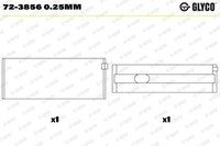 Glyco 72-3856 0.25Mm Kurbelwellenlagerschale