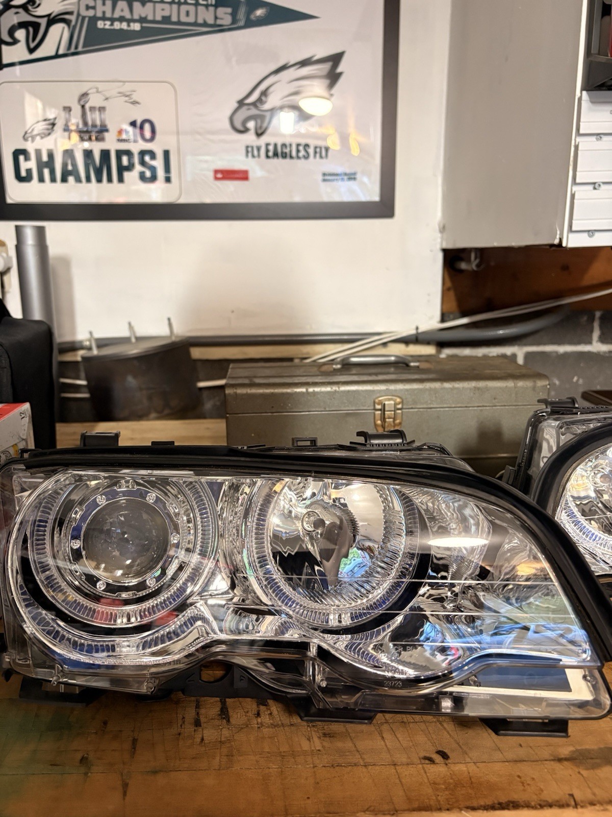 BMW E46 1999-2001 2002 2003 HEADLIGHTS LPBMG5 COUPE CABRIO ANGEL EYES LED