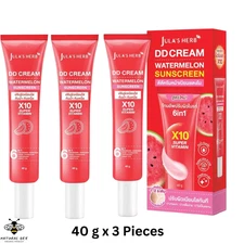Jula's Herb DD Cream Watermelon Sunscreen SPF50 PA+++ Brightening Skin 40 ml x 3