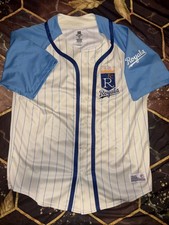 Cooperstown Dynasty Series Kansas City Royals Men's Size Large Jersey Pinstripe