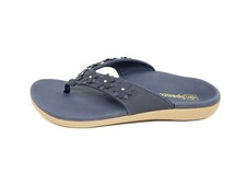 Spenco Navy Blue Floral Thong Sandals Orthotic Comfort Women  s Size US 10