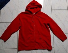 Fleecejacke mit Kapuze Gr. 46 rot Damen