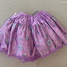 Disney  s TuTu Couture PURPLE Skirt Elsa Snow Flake Design Tulle Authentic SZ 5/6
