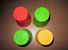 4 Vintage Tupperware Bell Tumbler Cups 109 Nesting Juice Sippy Cups No Lids