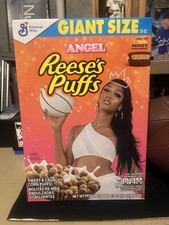 WNBA Angel Angle Reese Resse's Puffs Cereal Family Size Collectors Edition Box!
