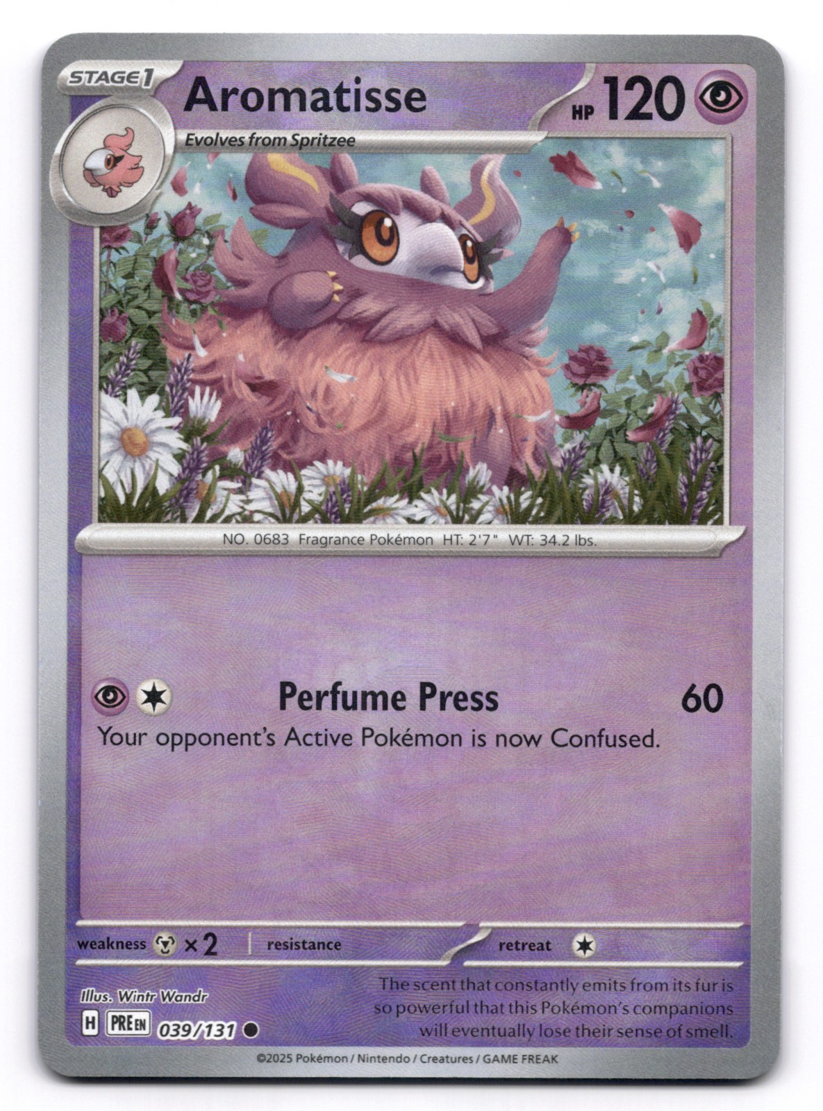 Aromatisse NM 039/131 Sv: Prismatic Evolutions Pokemon TCG Pokeball Holo