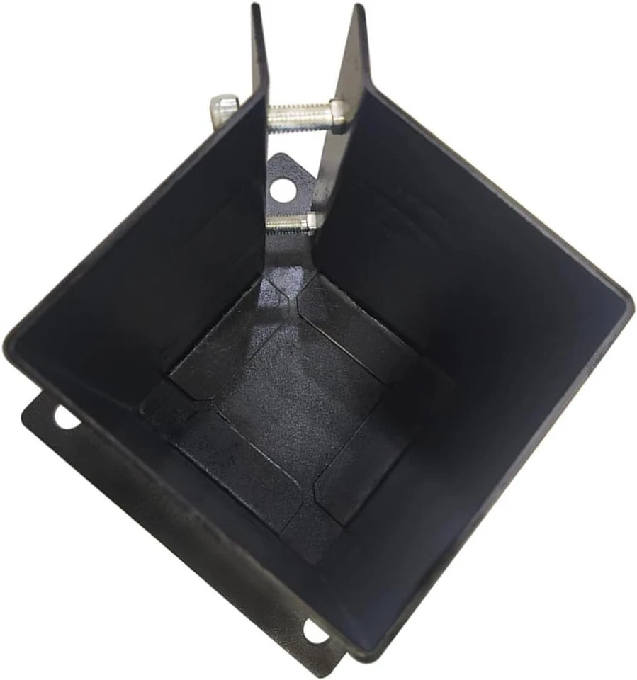 Base de montaje de base de poste de cubierta, soporte de madera soporte de metal negro 6x6 pulgadas... Foto 3 de 4