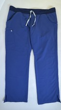 FIGS Technical Collection Kade Scrub Pants XXL Blue Drawstring Cargo Medical